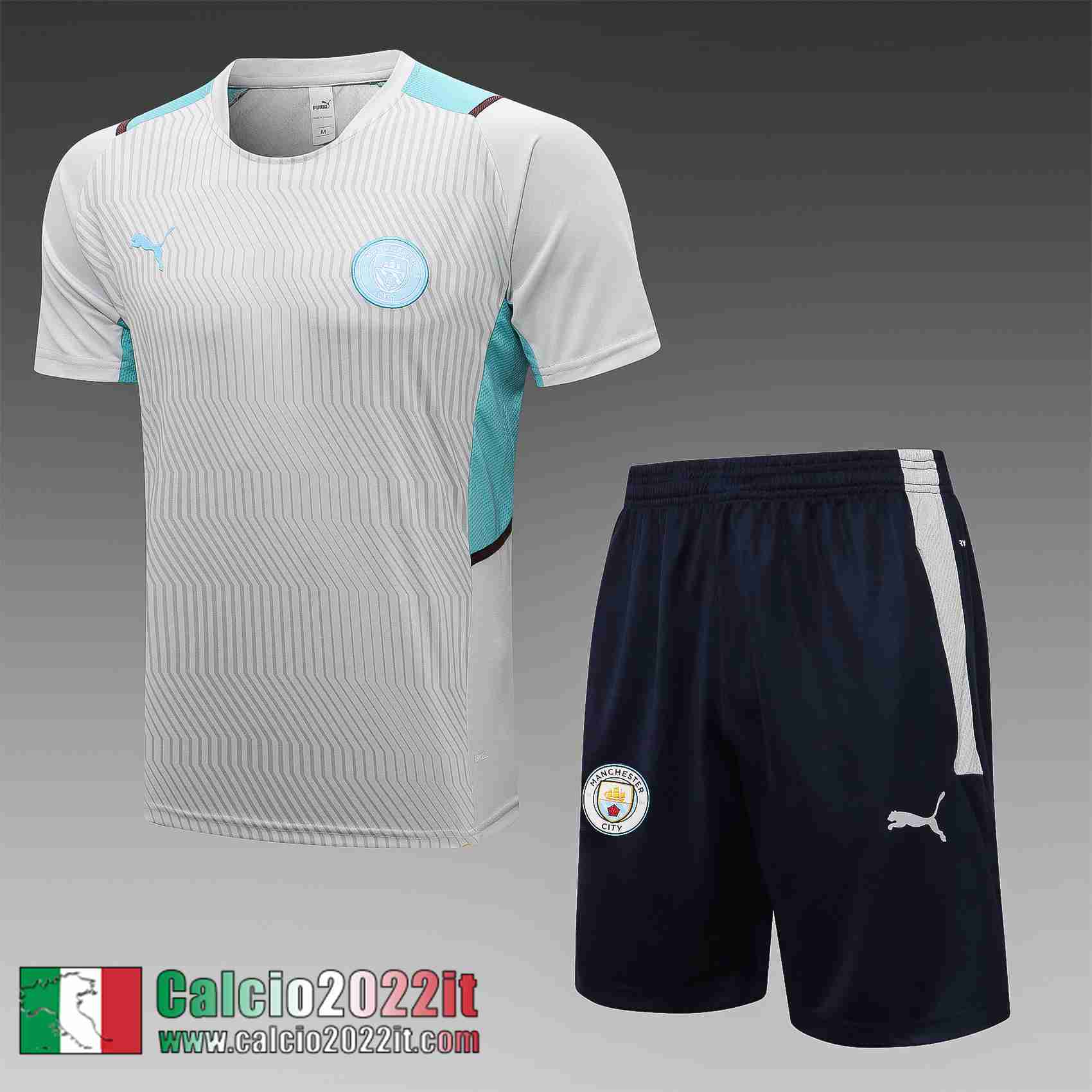 Manchester City T-shirt grigio chiaro Uomo 2021 2022 PL243