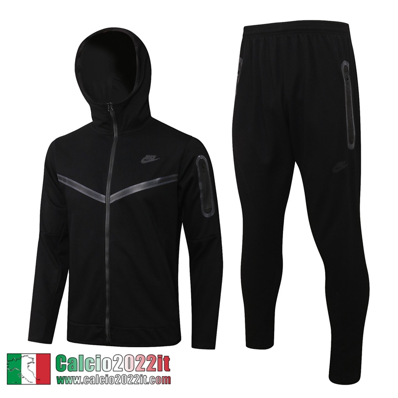 NK Cappuccio Hoodie Giacca Nero Uomo 2021 2022 JK298