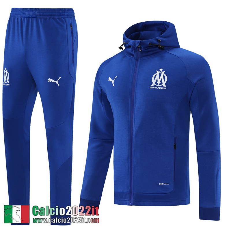 Olympique Marsiglia Cappuccio Hoodie Giacca rosso Uomo 2021 2022 JK300