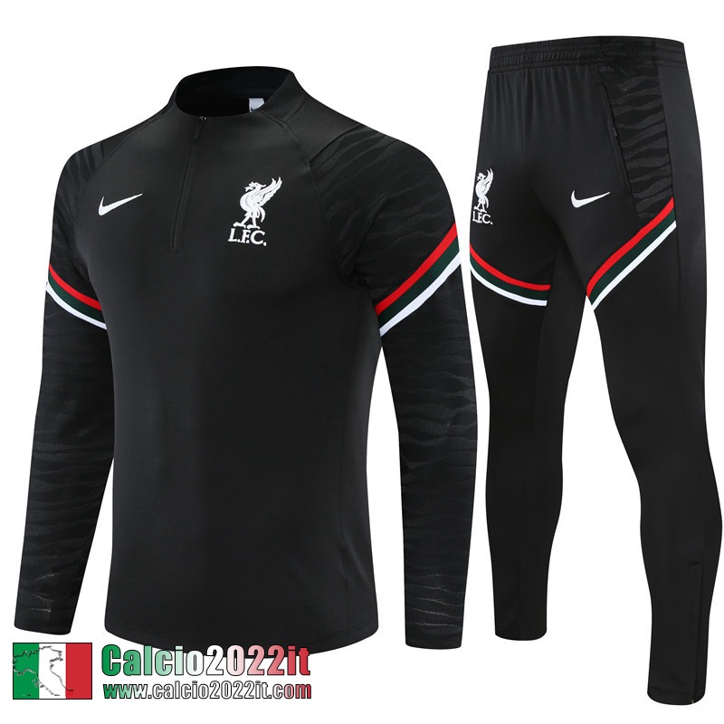 Liverpool Tute Calcio Nero Uomo 2021 2022 TG204