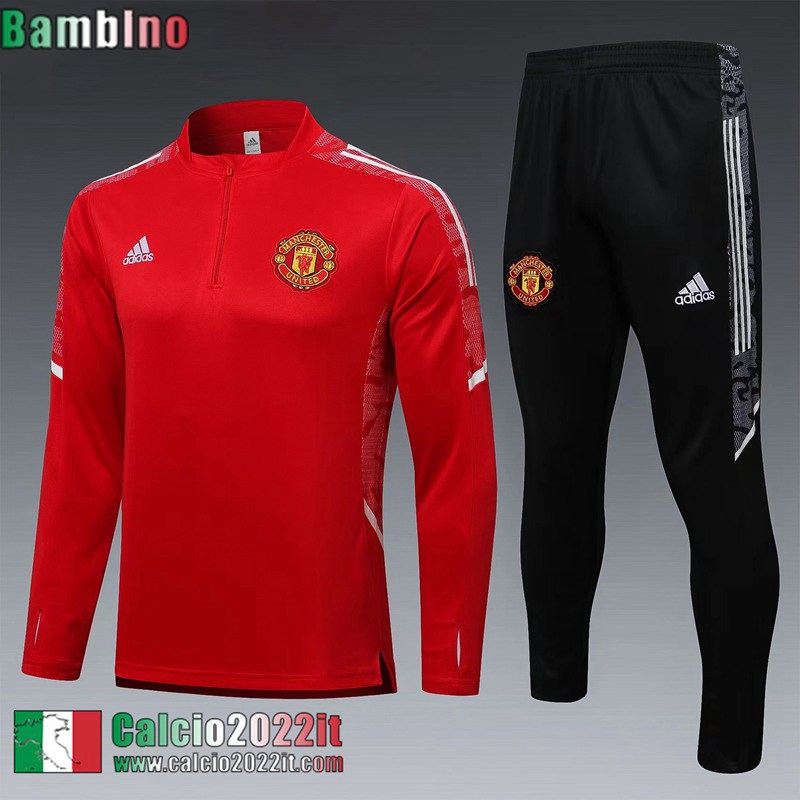 Manchester United Tute Calcio rosso Bambini 2021 2022 TK166