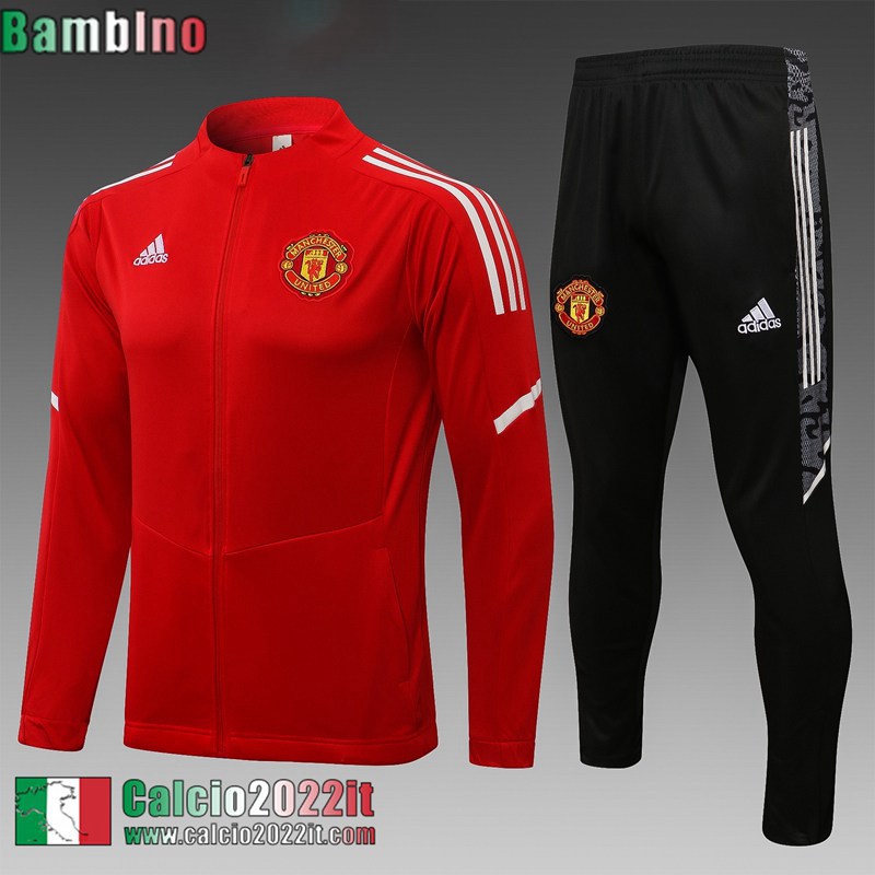 Manchester United Full-Zip Giacca rosso Bambini 2021 2022 TK172