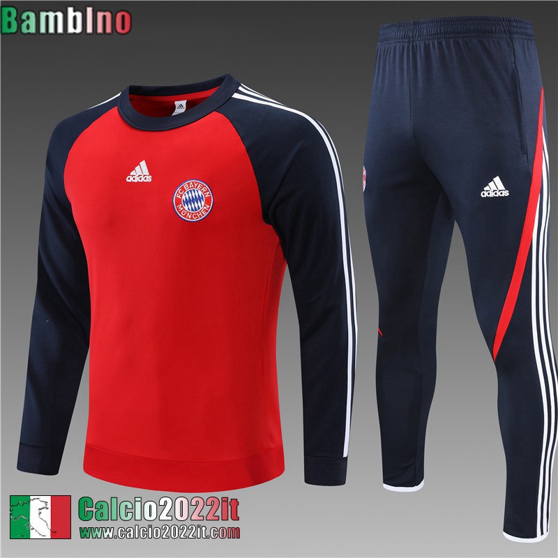 Bayern Monaco Tute Calcio rosso Bambini 2021 2022 TK190