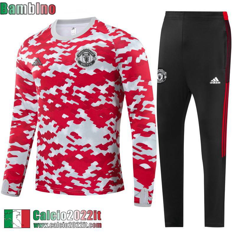 Manchester United Tute Calcio rosso Bambini 2021 2022 TK217