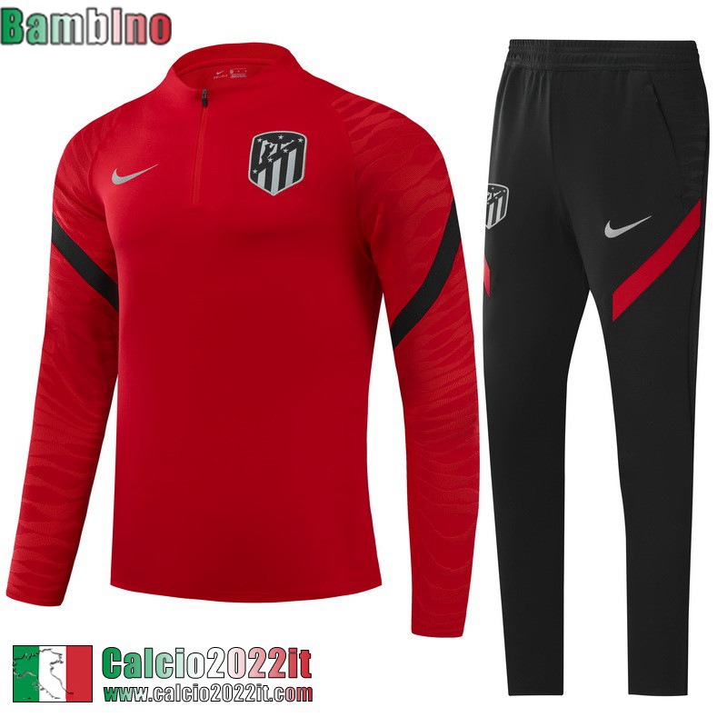 Olympique Lione Tute Calcio rosso Bambini 2021 2022 TK226