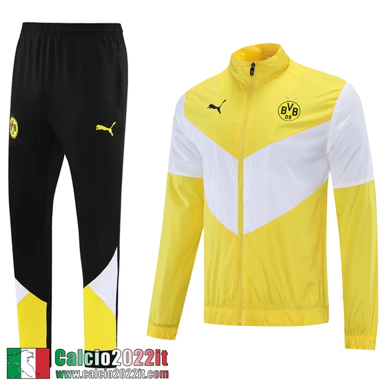 Dortmund Giacca a vento Cappuccio bianco giallo Uomo 2021 2022 WK51