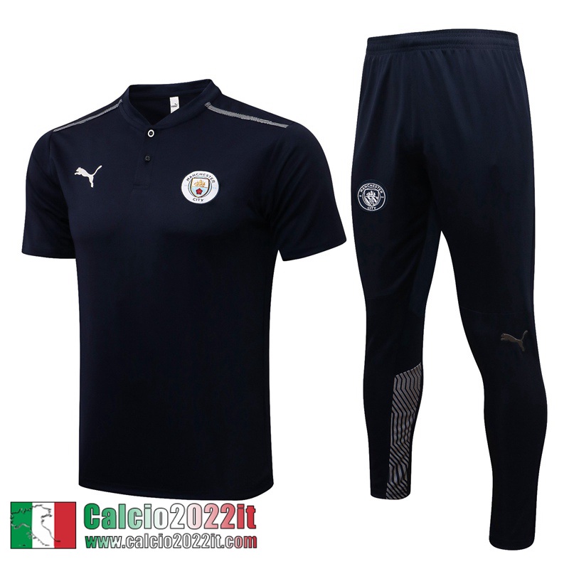 Manchester City Polo blu Uomo 21 22 PL254