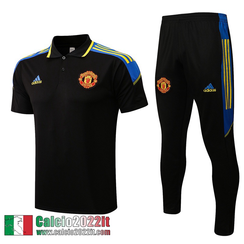 Manchester United Polo Nero Uomo 21 22 PL283