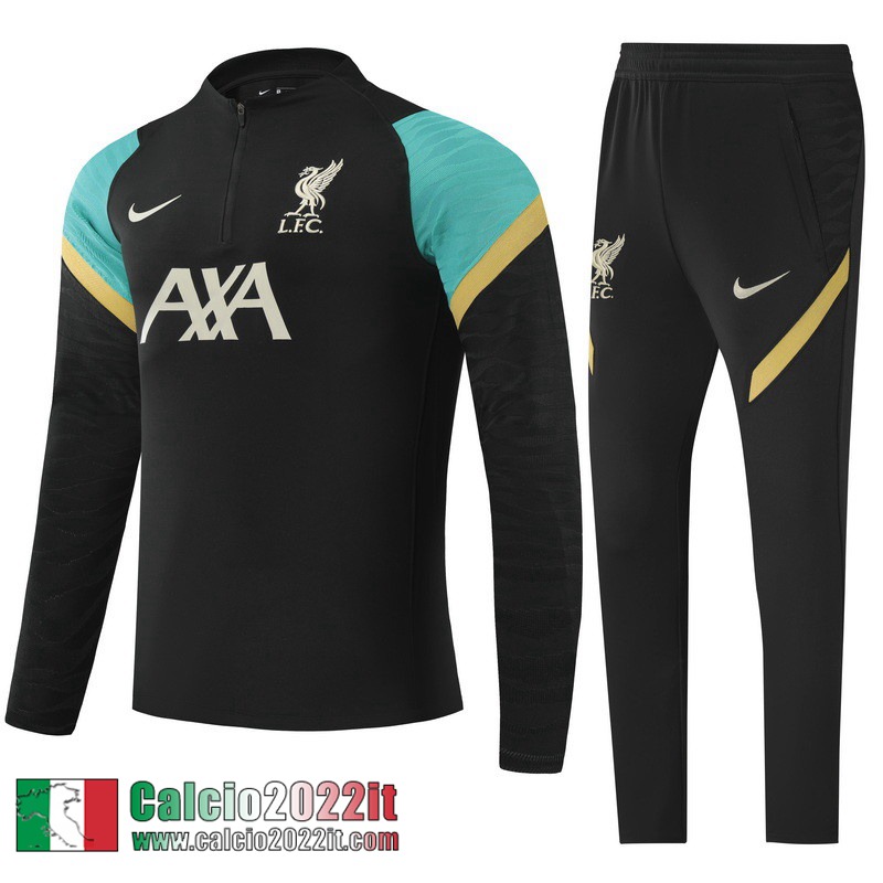 Liverpool Tute Calcio Nero Uomo 21 22 TG223