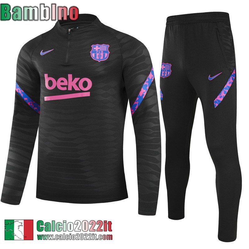 Barcellona Tute Calcio Nero Bambini 21 22 TK235