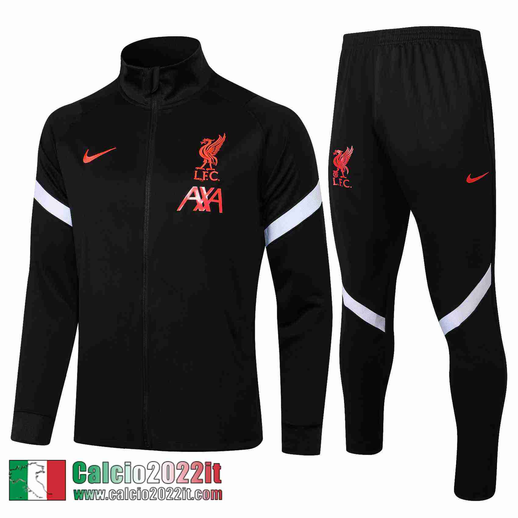 Liverpool Full-Zip Giacca Nera Jk02 2021 2022