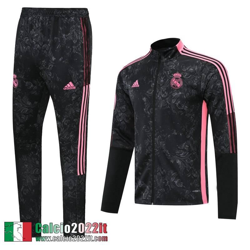 Real Madrid Full-Zip Giacca Nera Jk19 2021 2022