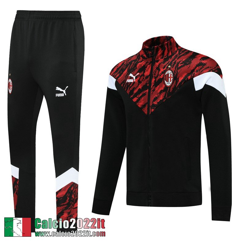 AC Milan Full-Zip Giacca Nera Rossa Jk22 2021 2022