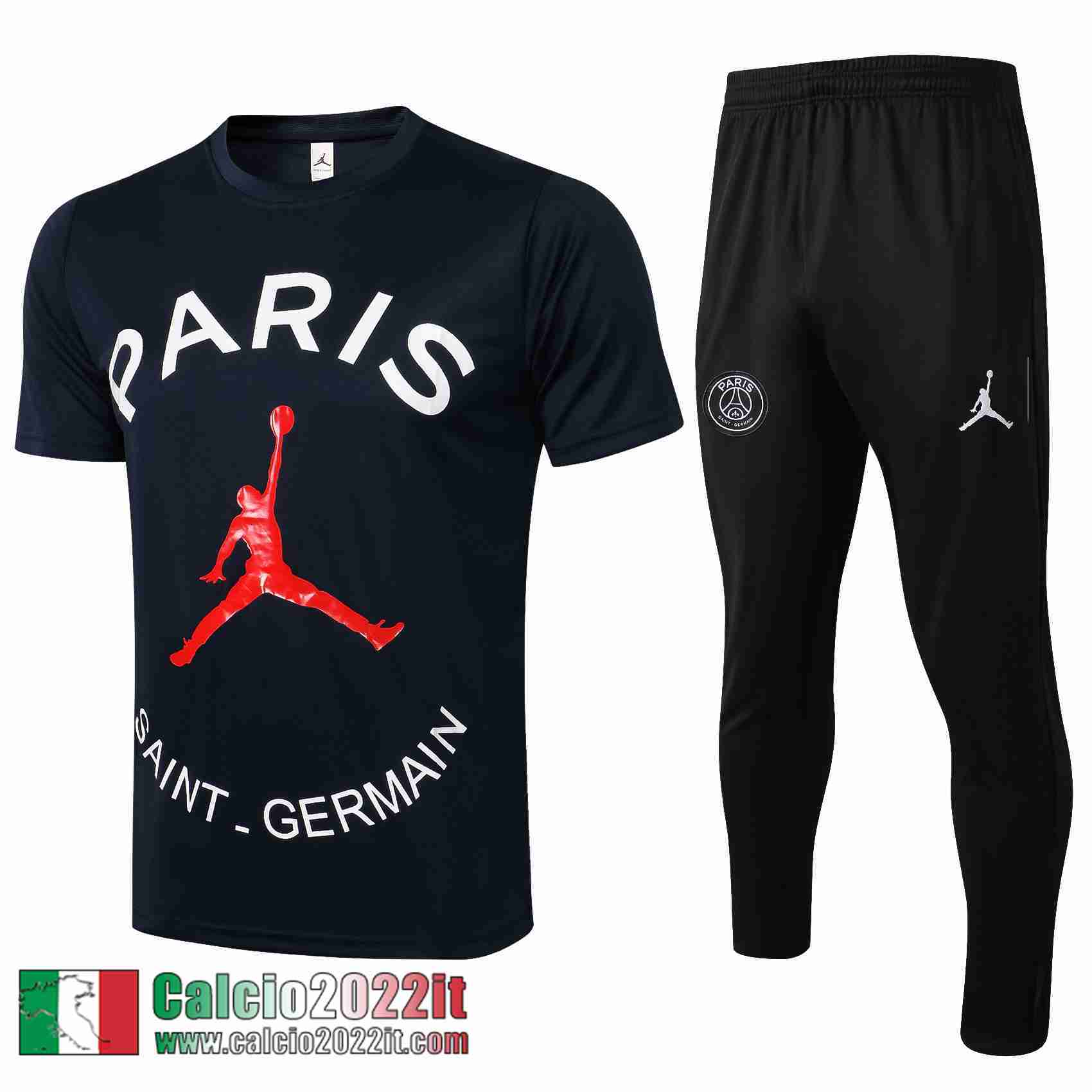 Paris Saint Germain Psg Maglia T-shirt Air Jordan Azzurra Marino Pl05 2021 2022