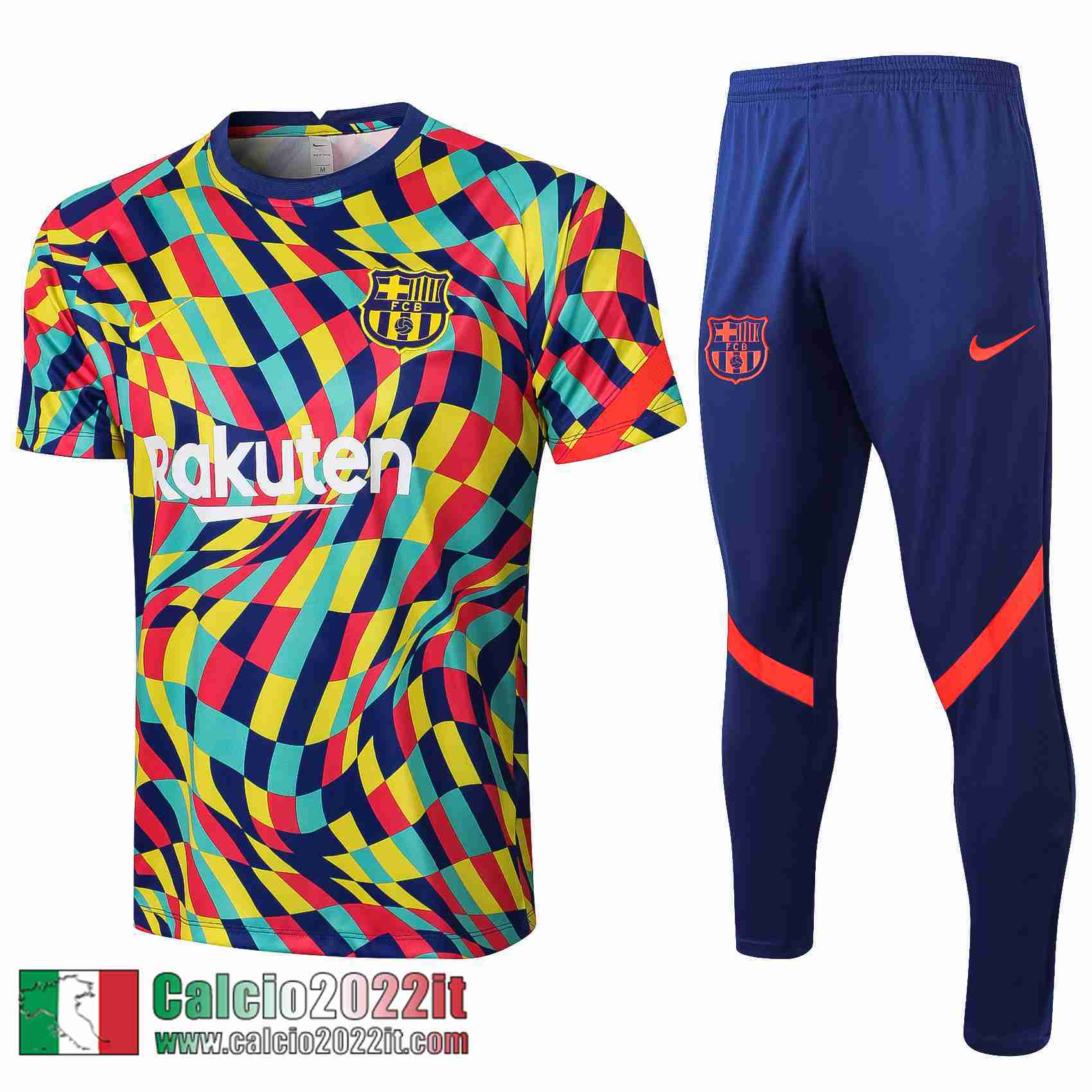 Barcellona Maglia T-shirt Barcellona Multicolore Pl11 2021 2022