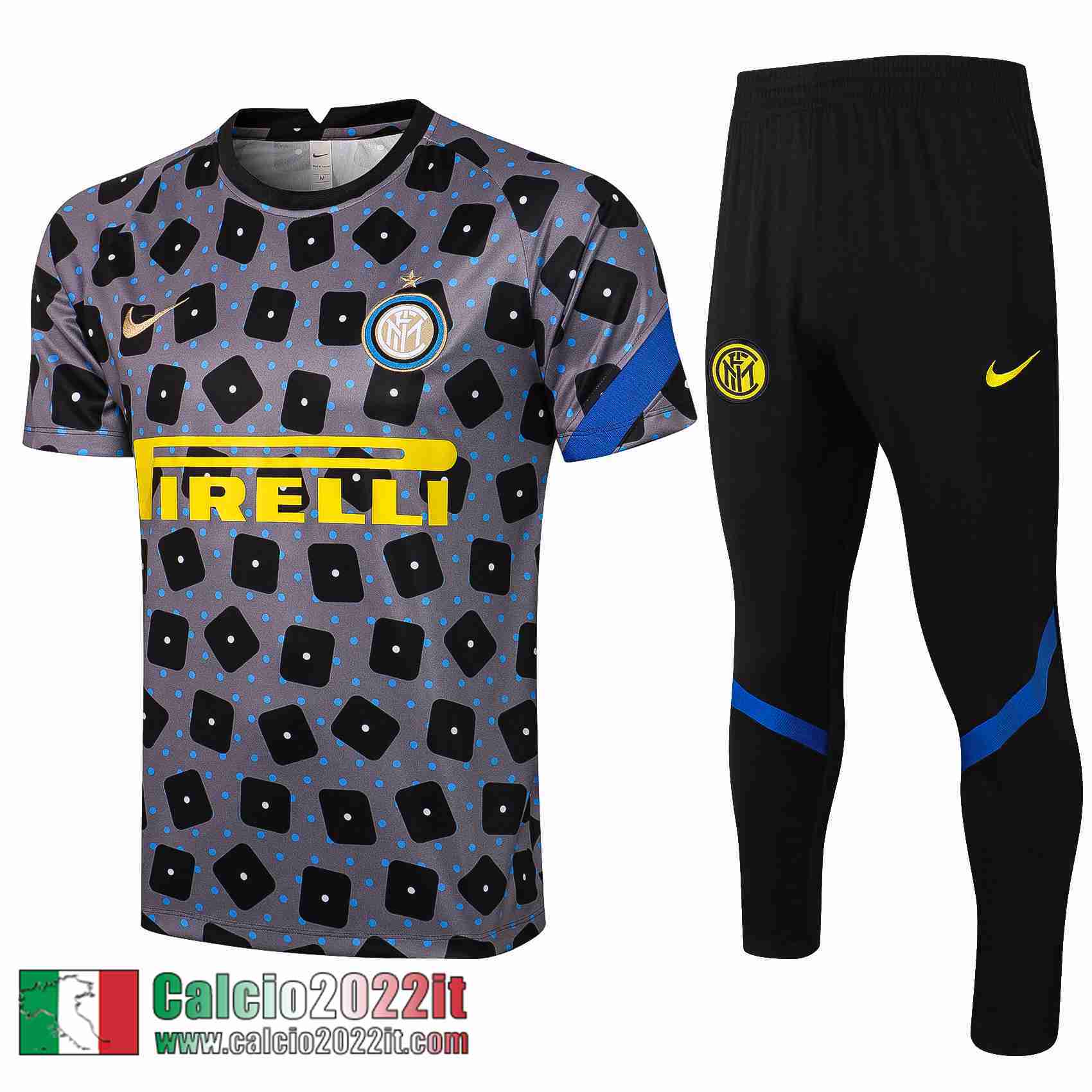 Inter Milan Maglia T-shirt Inter Milan Grigia Pl18 2021 2022