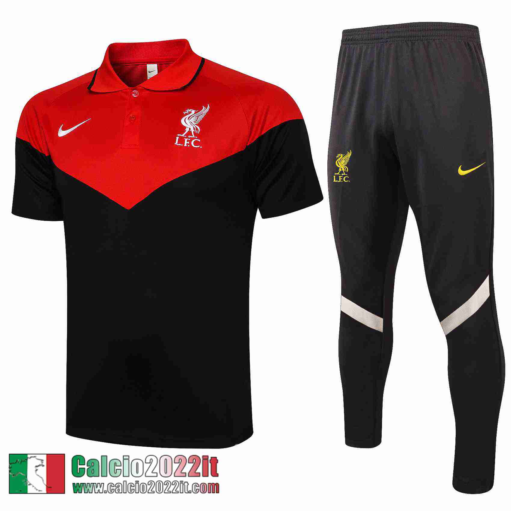 Liverpool Maglia Polo Liverpool Nera Pl22 2021 2022