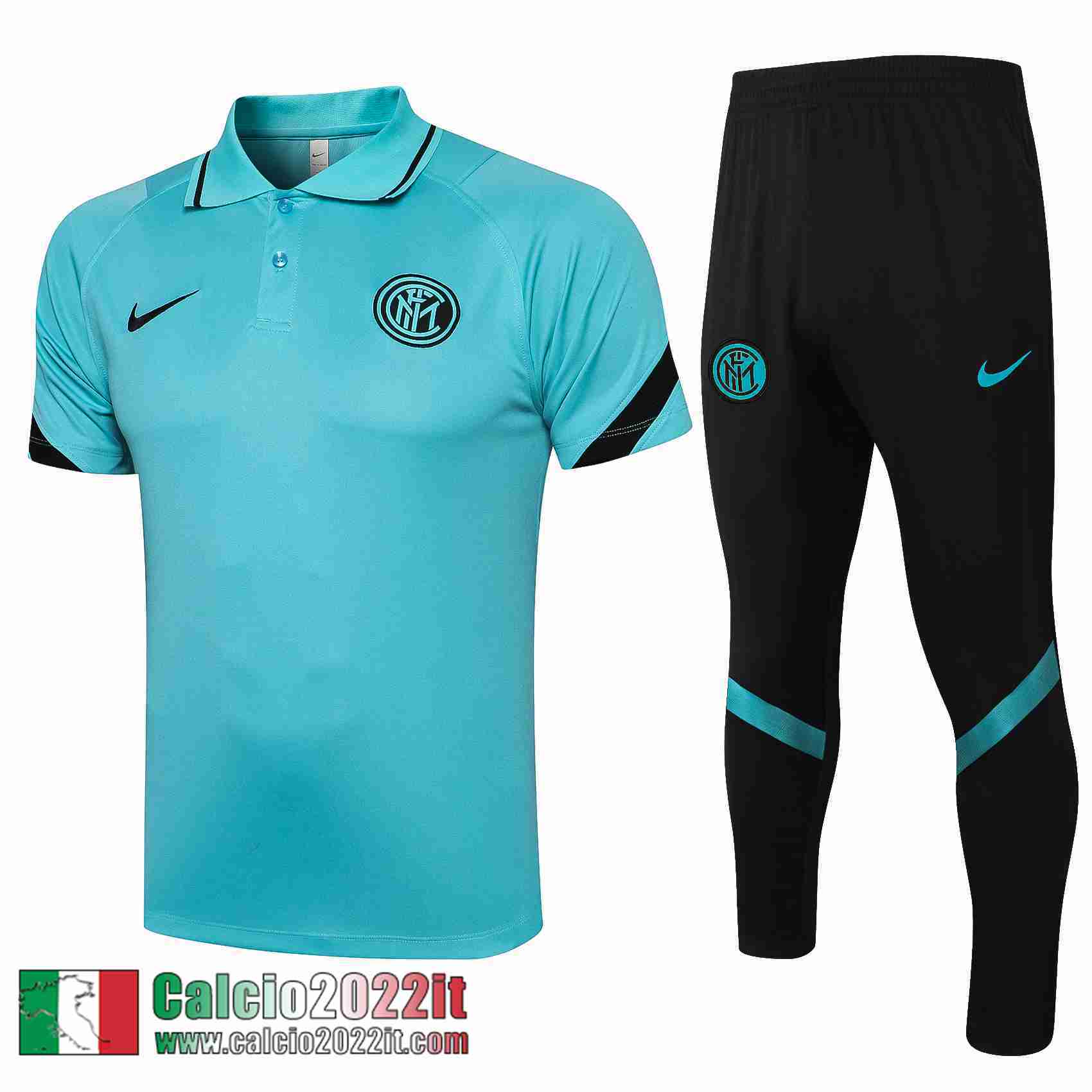 Inter Milan Maglia Polo Inter Milan Azzurro Pl30 2021 2022