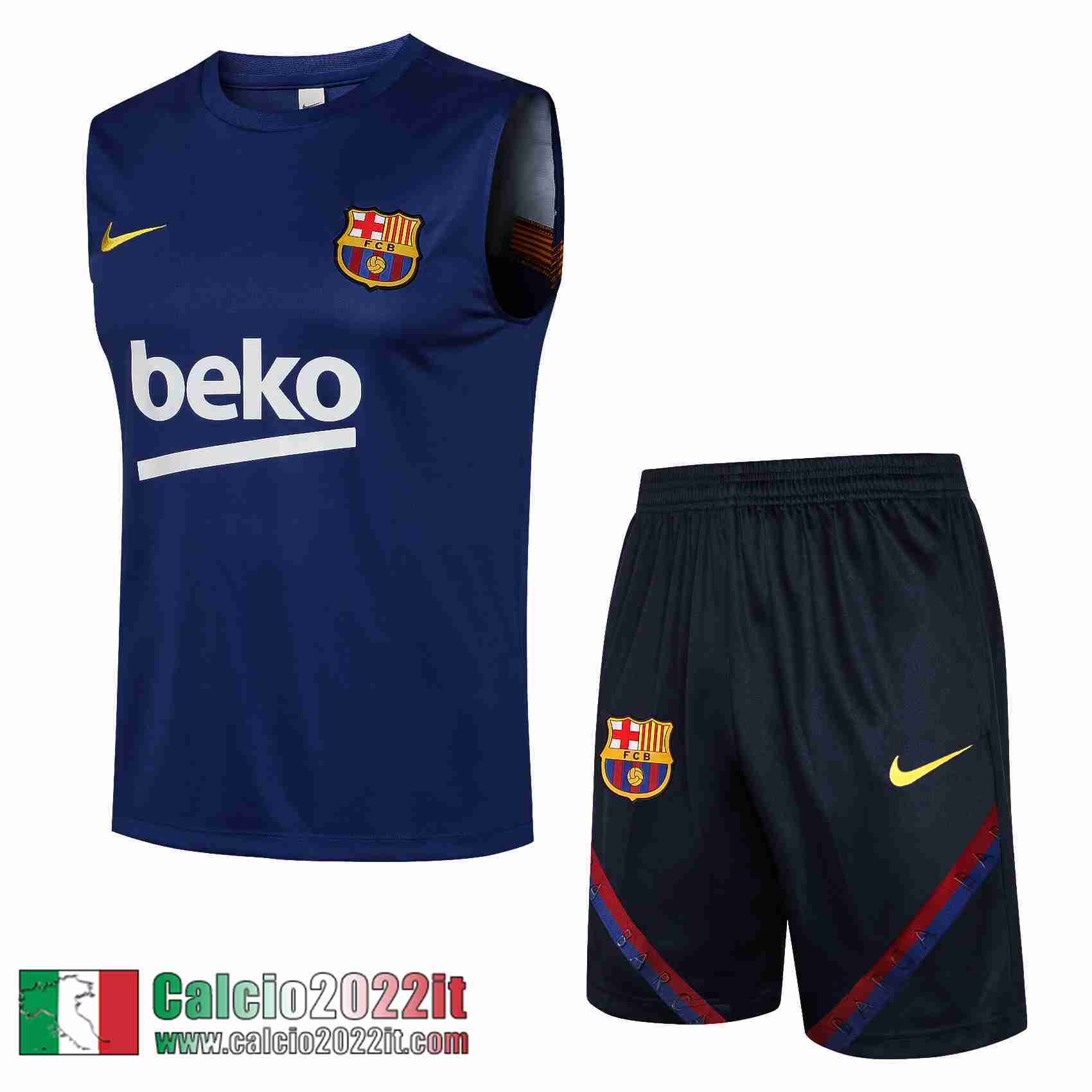 Barcellona Maglia Senza Maniche Barcellona Senza Manica Azzurra Pl36 2021 2022