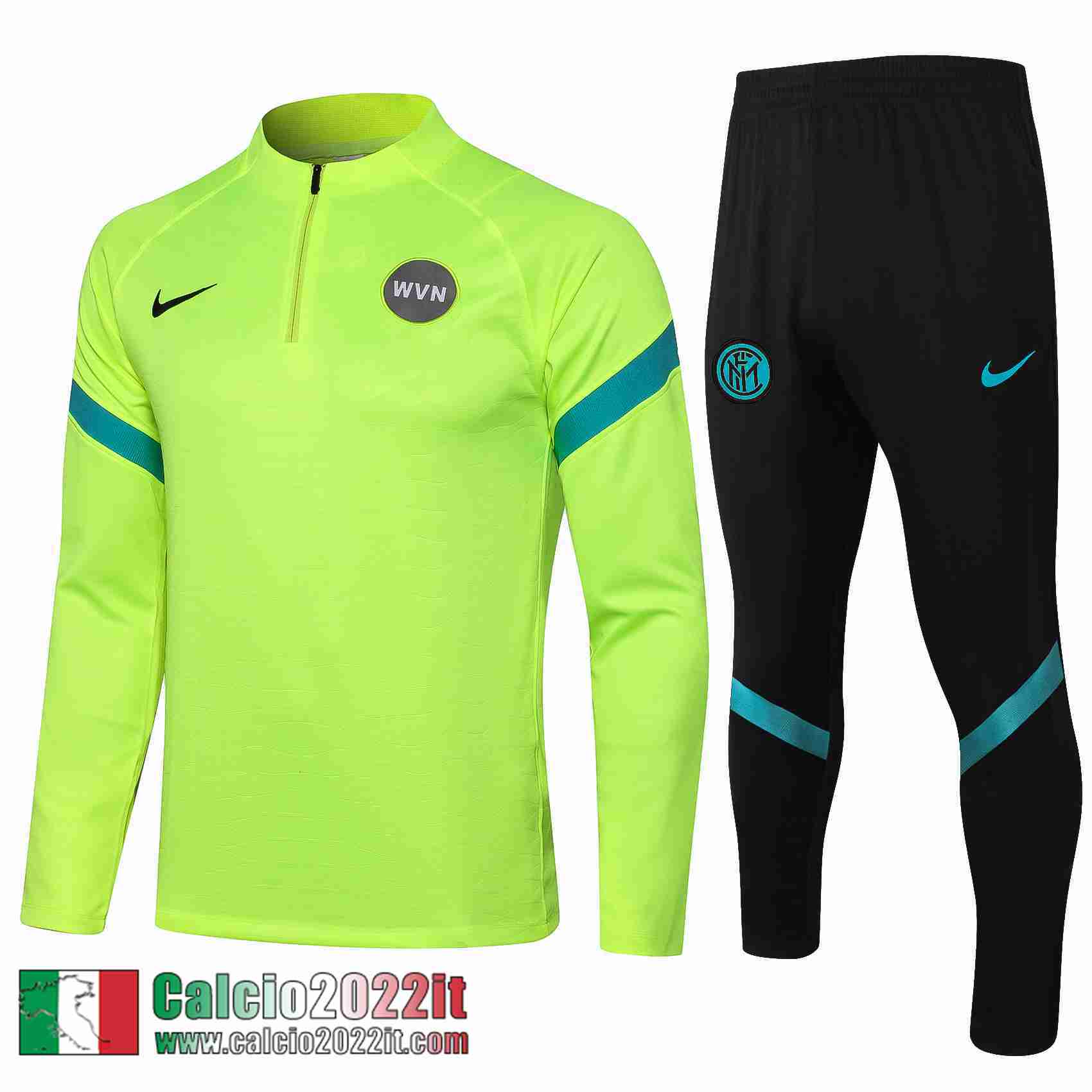 Inter Milan Tuta Calcio Verde Fluorescente Tg11 2021 2022