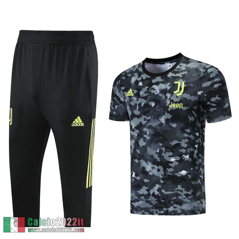 Juventus Maglia T-shirt + Pantaloni cropped Grigio nero 2021 2022 PL80