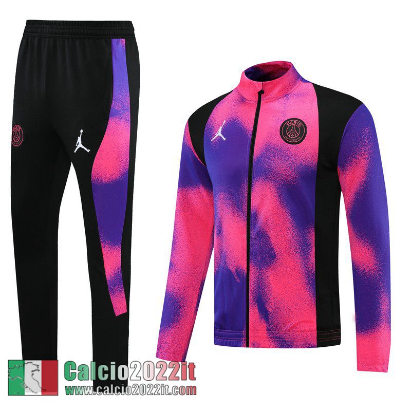 PSG Full-Zip Giacca Uomo Rosa blu JK67 2021 2022