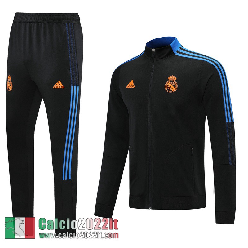 Real Madrid Full-Zip Giacca Uomo nero JK68 2021 2022