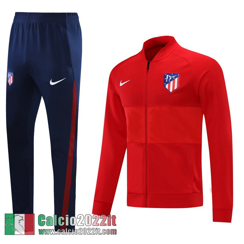 Atletico Madrid Full-Zip Giacca Uomo rosso JK71 2021 2022