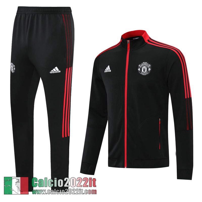 Manchester United Full-Zip Giacca Uomo nero JK76 2021 2022