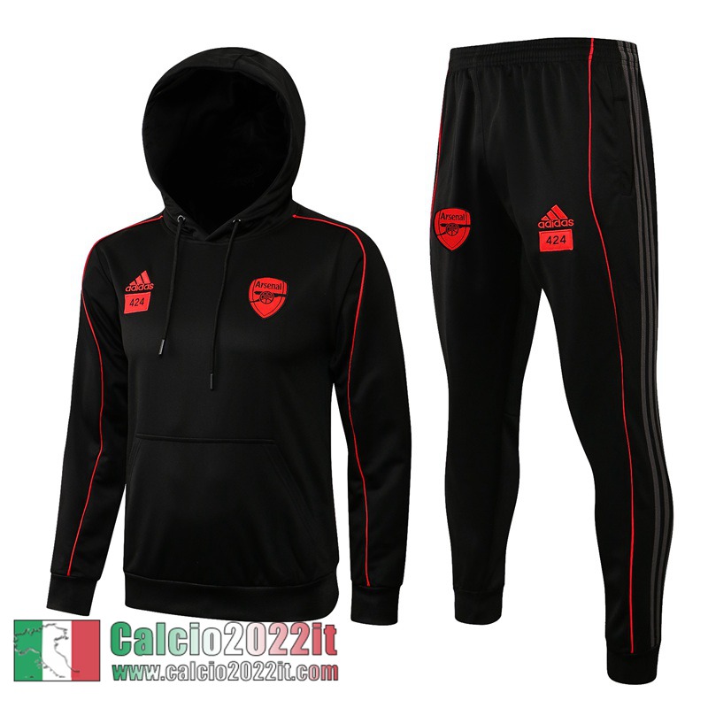 Arsenal Felpa Cappuccio Uomo nero SW15 2021 2022