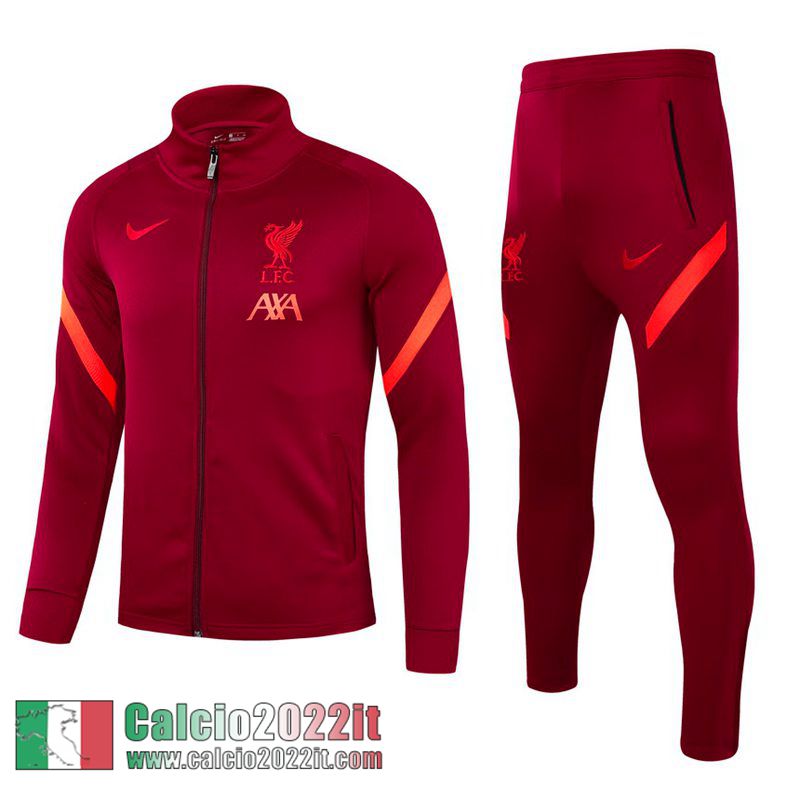 Liverpool Tuta Calcio Bambini Rosso scuro TK39 2021 2022