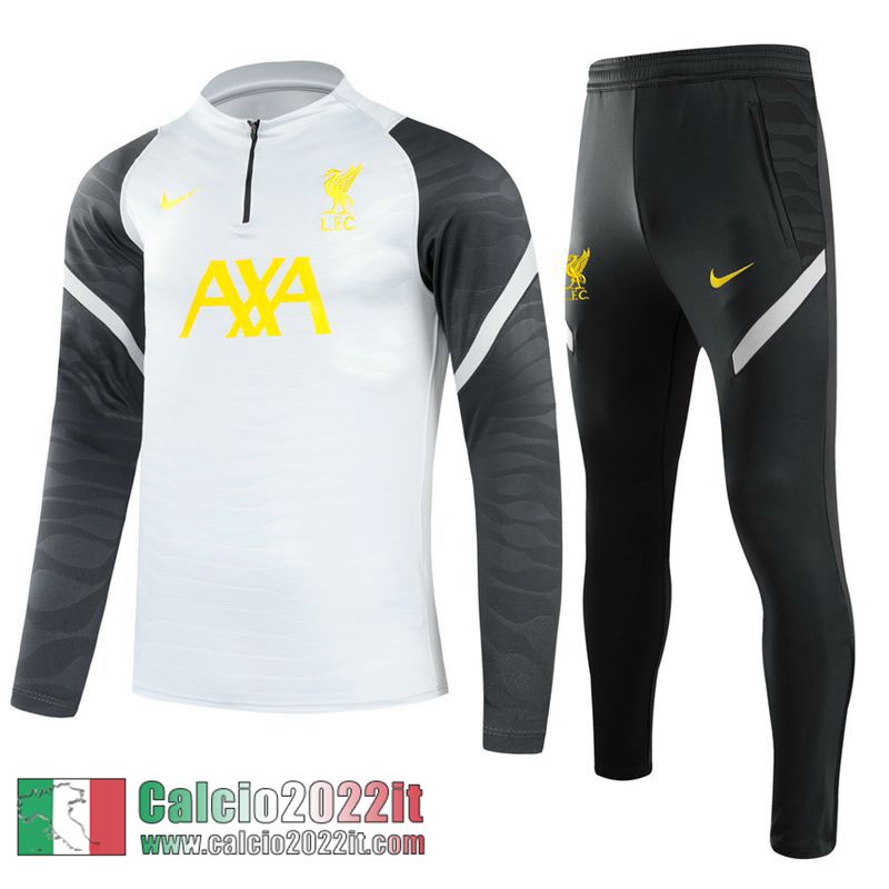 Liverpool Tuta Calcio Bambini Bianco grigio TK42 2021 2022