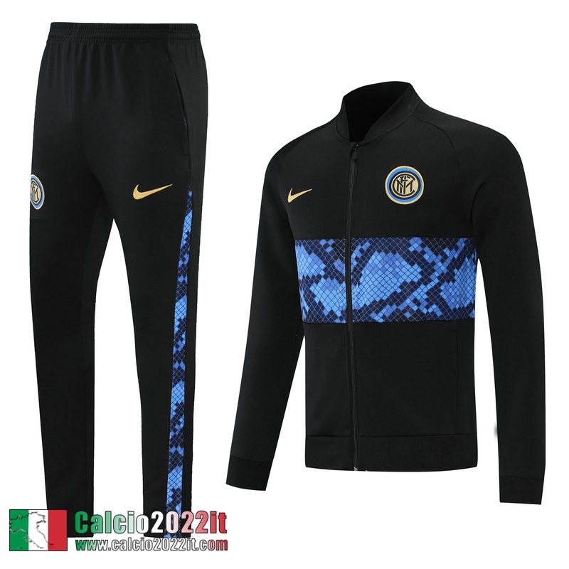 Inter Milan Full-Zip Giacca Uomo Nero JK102 2021 2022