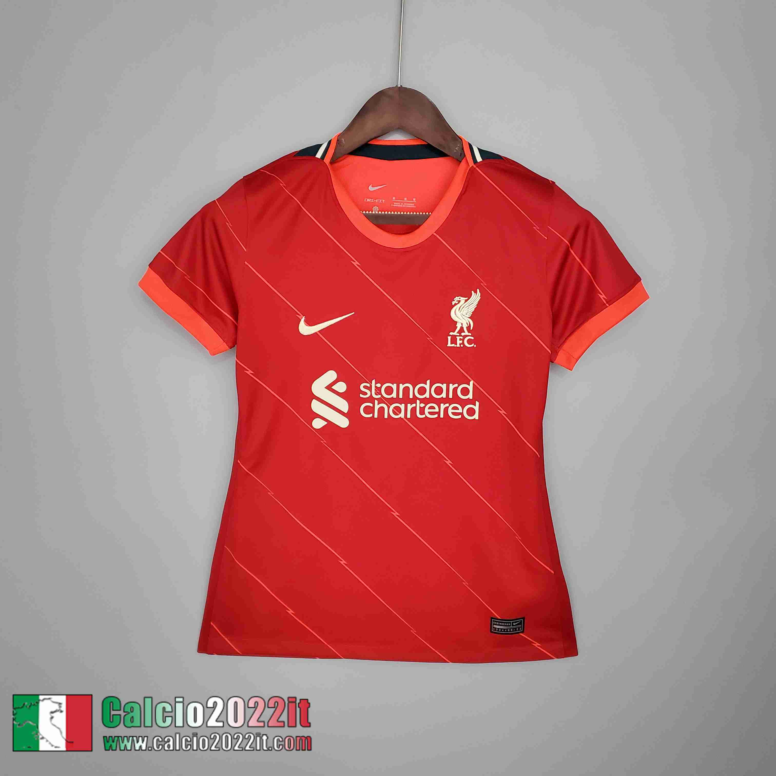 Prima Liverpool Maglia Calcio Donna Donna 2021 2022