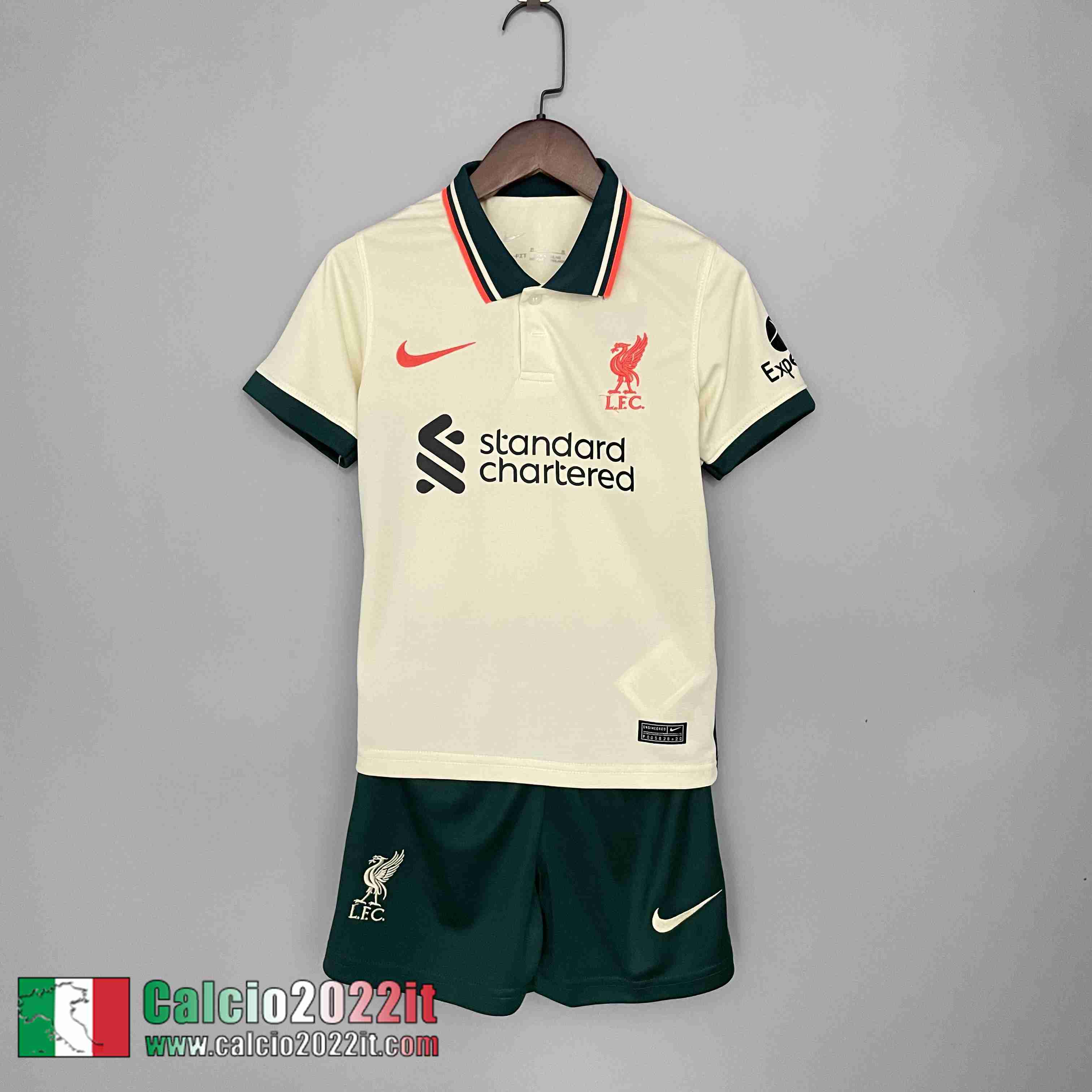 Seconda Liverpool Maglia Calcio Bambini Bambini 2021 2022