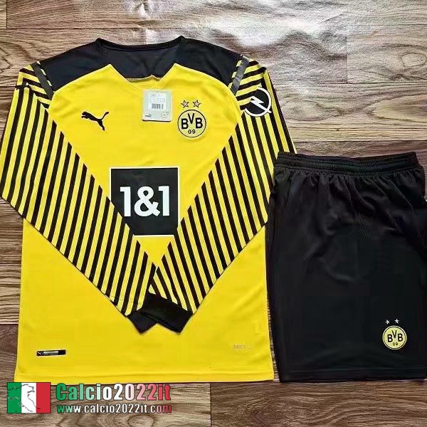 Prima Dortmund Maglia Calcio Manga Larga Uomo 2021 2022