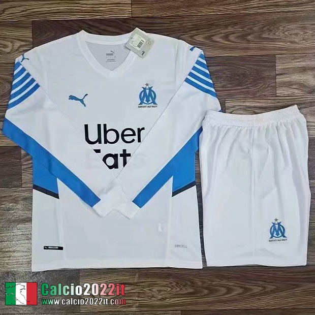 Prima Marsiglia Maglia Calcio Manga Larga Uomo 2021 2022