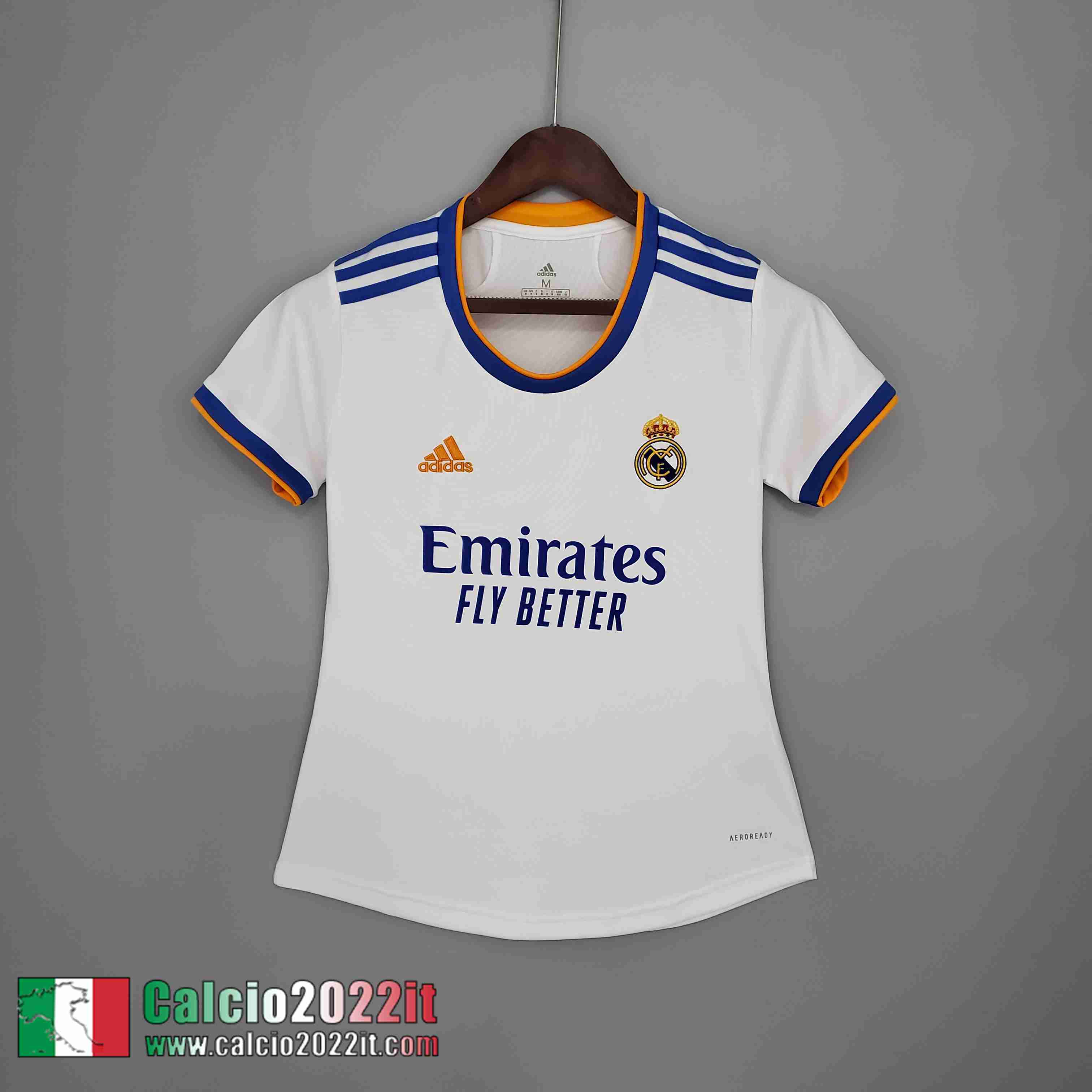 Prima Real Madrid Maglia Calcio Donna Donna 2021 2022