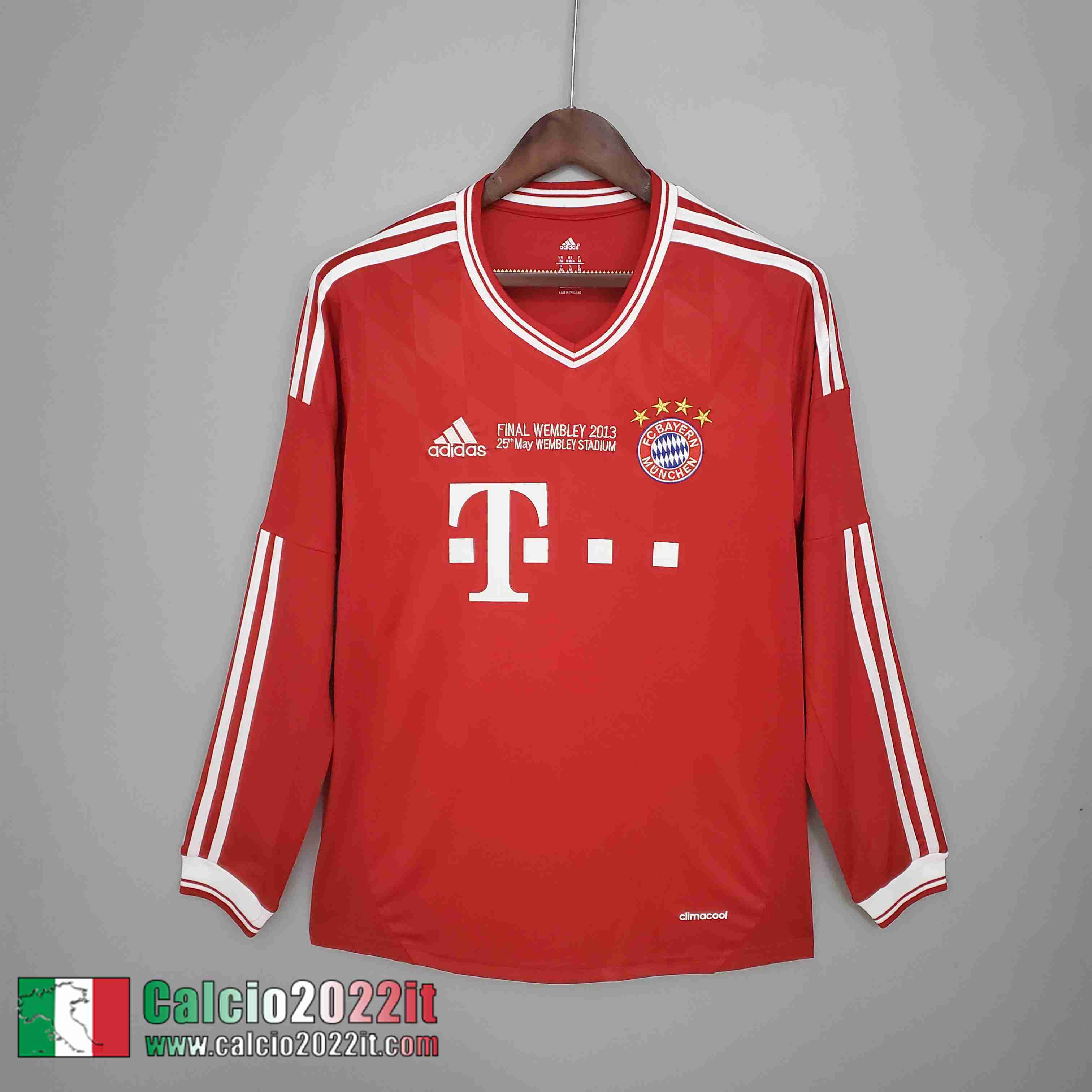 Prima Bayern Monaco Maglia Calcio Retro Manga Larga Uomo 13/14