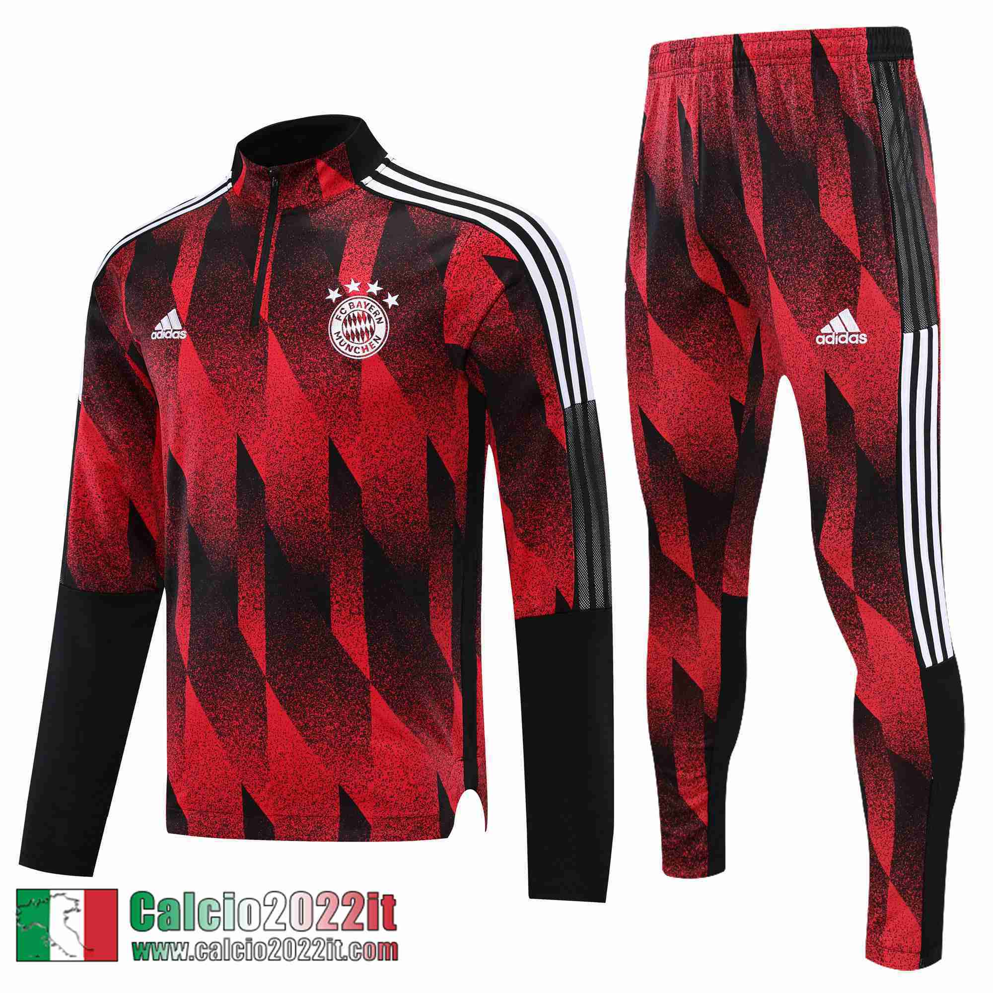 Bayern Monaco Tuta Calcio Uomo rosso nero TG38 2021 2022