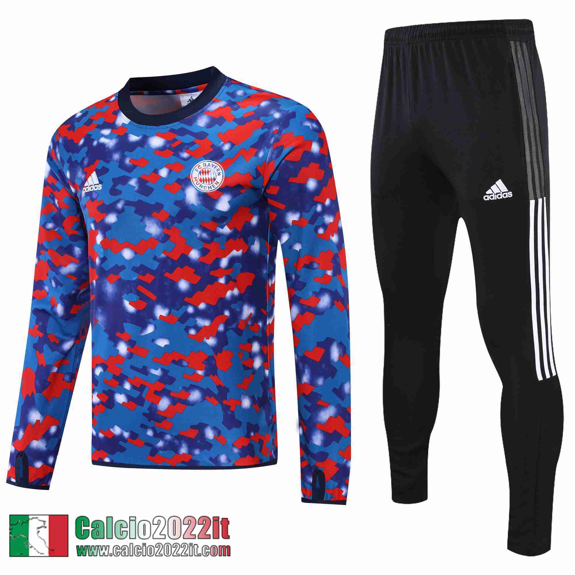 Bayern Monaco Tuta Calcio Uomo blu rosso TG43 2021 2022