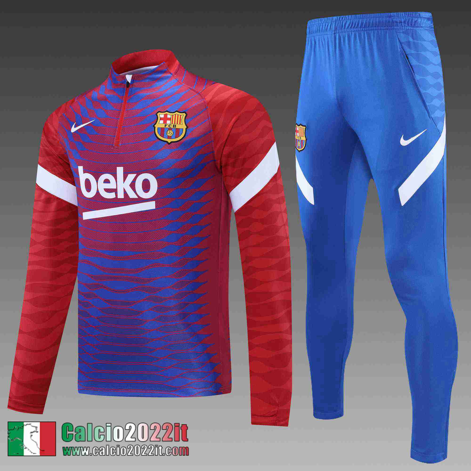 Barcellona Tuta Calcio Uomo Rosso & blu TG47 2021 2022
