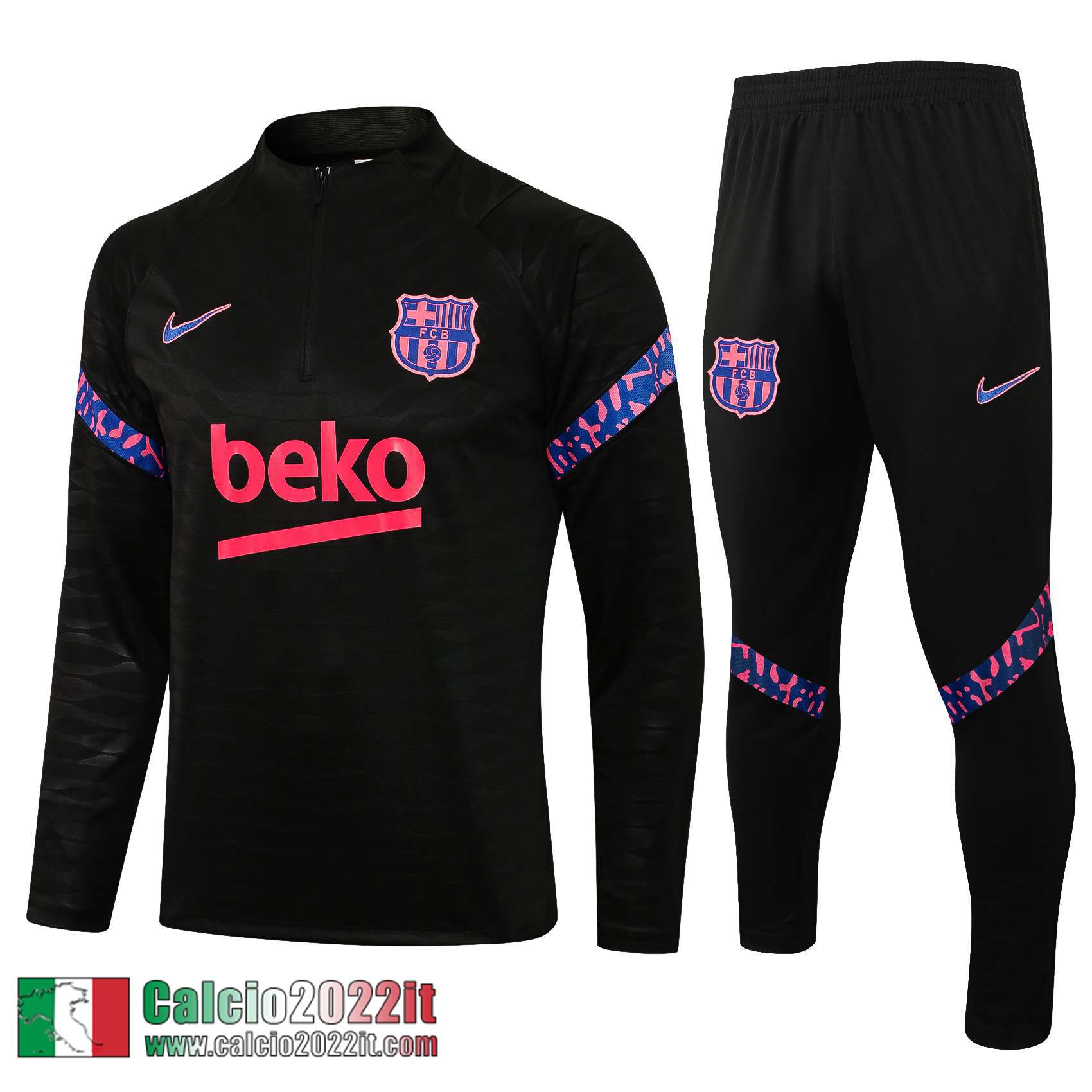 Barcellona Tuta Calcio Uomo Nero TG63 2021 2022