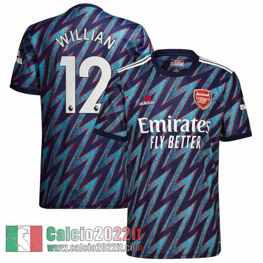 Third Arsenal Maglia Calcio Uomo # Willian 12 2021 2022