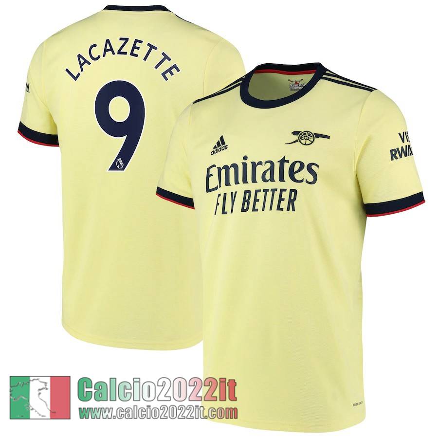 Seconda Arsenal Maglia Calcio Uomo # Lacazette 9 2021 2022
