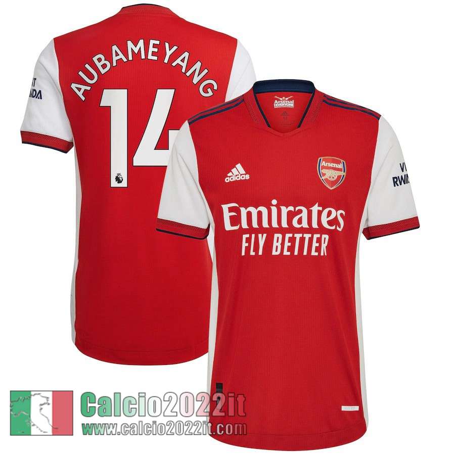 Prima Arsenal Maglia Calcio Uomo # Aubameyang 14 2021 2022