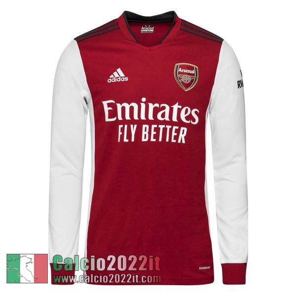 Prima Arsenal Maglia Calcio Manga Larga Uomo 2021 2022