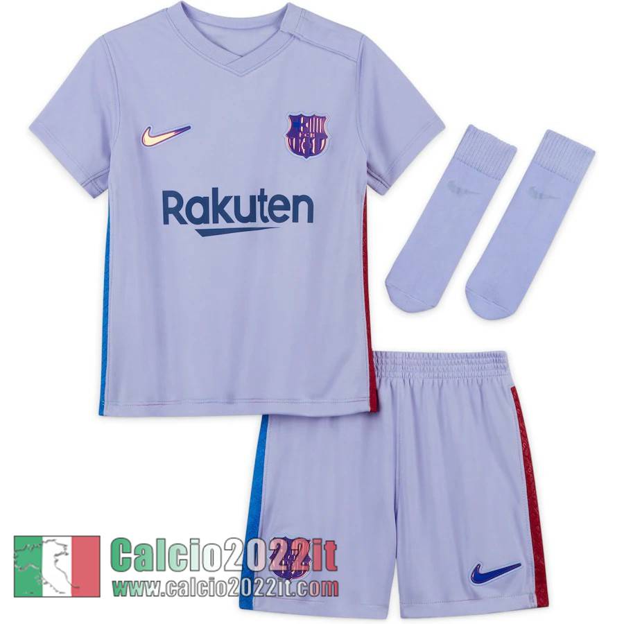 Seconda Barcellona Maglia Calcio Bambini 2021 2022