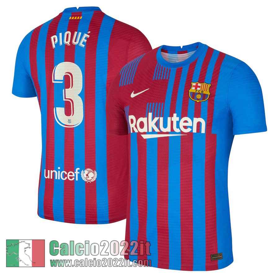 Prima Barcellona Maglia Calcio Uomo # Pique 3 2021 2022