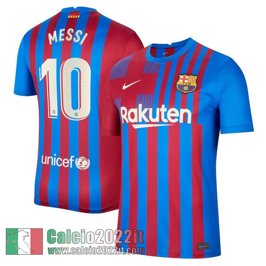 Prima Barcellona Maglia Calcio Uomo # Messi 10 2021 2022